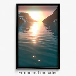 Pixel Art Poster - Fluid Fjord (8 Bit Psychedelic Trippy Weird Video Game Print)