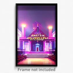 Pixel Art Poster - Artistic Academy (8 Bit Psychedelic Trippy Video Game Print)