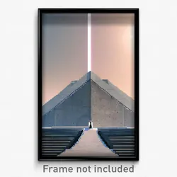 Pixel Art Poster - Concrete Summit (8 Bit Psychedelic Trippy Video Game Print)
