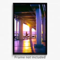 Pixel Art Poster - Candid Bridge (8 Bit Psychedelic Trippy Video Game Print)