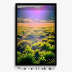 Pixel Art Poster - Alive Grassland (8 Bit Psychedelic Trippy Video Game Print)