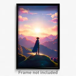 Pixel Art Poster - Gargantuan Vista (8 Bit Psychedelic Trippy Video Game Print)
