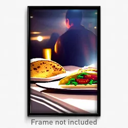 Pixel Art Poster - Nice Taco (8 Bit Psychedelic Trippy Weird Video Game Print)