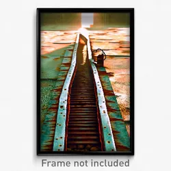 Pixel Art Poster - Rusty Trench (8 Bit Psychedelic Trippy Video Game Print)