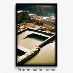 Pixel Art Poster - Aged Quarry (8 Bit Psychedelic Trippy Weird Video Game Print)