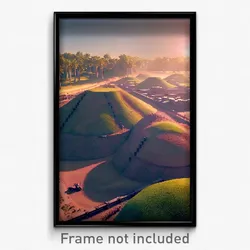 Pixel Art Poster - Massive Earthworks (8 Bit Psychedelic Video Game Print)