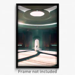 Pixel Art Poster - Oval Rise (8 Bit Psychedelic Trippy Weird Video Game Print)