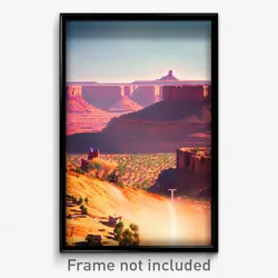 Pixel Art Poster - Stupendous Mesa (8 Bit Psychedelic Trippy Video Game Print)