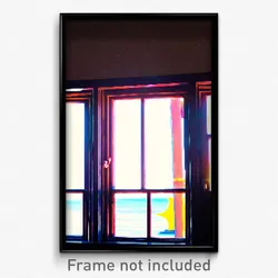 Pixel Art Poster - Sunny Window (8 Bit Psychedelic Trippy Video Game Print)