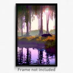 Pixel Art Poster - Buoyant Fen (8 Bit Psychedelic Trippy Weird Video Game Print)