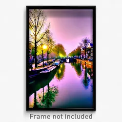 Pixel Art Poster - Noted Amsterdam (8 Bit Psychedelic Trippy Video Game Print)