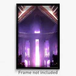 Pixel Art Poster - Dramatic Lair (8 Bit Psychedelic Trippy Video Game Print)