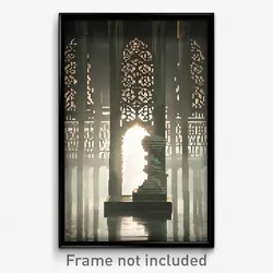 Pixel Art Poster - Calm Ossuary (8 Bit Psychedelic Trippy Video Game Print)
