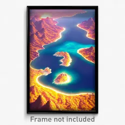 Pixel Art Poster - Unknown Atoll (8 Bit Psychedelic Trippy Video Game Print)