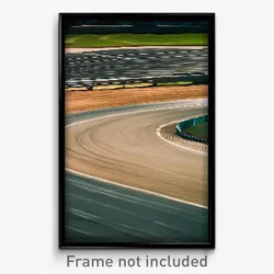 Pixel Art Poster - Grimy Racetrack (8 Bit Psychedelic Trippy Video Game Print)