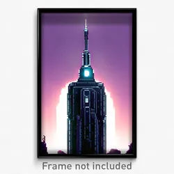 Pixel Art Poster - Uncommon Empire (8 Bit Psychedelic Trippy Video Game Print)