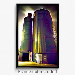 Pixel Art Poster - Dangerous Silo (8 Bit Psychedelic Trippy Video Game Print)