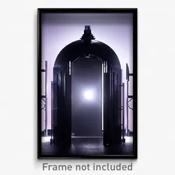 Pixel Art Poster - Black Opening (8 Bit Psychedelic Trippy Video Game Print)