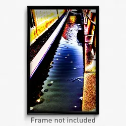 Pixel Art Poster - Plastic Waterway (8 Bit Psychedelic Trippy Video Game Print)