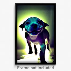 Pixel Art Poster - Slimy Puppy (8 Bit Psychedelic Trippy Weird Video Game Print)