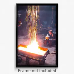 Pixel Art Poster - Candid Forge (8 Bit Psychedelic Trippy Video Game Print)