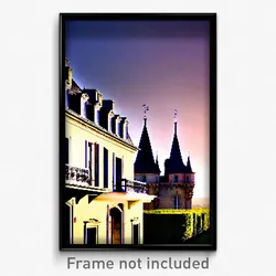 Pixel Art Poster - Wonderful Chateau (8 Bit Psychedelic Trippy Video Game Print)