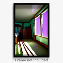 Pixel Art Poster - Warped Bedroom (8 Bit Psychedelic Trippy Video Game Print)