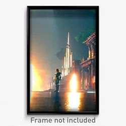 Pixel Art Poster - Major Realm (8 Bit Psychedelic Trippy Weird Video Game Print)