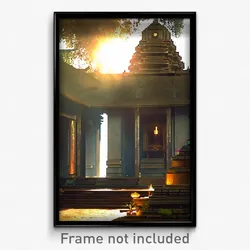 Pixel Art Poster - Old Temple (8 Bit Psychedelic Trippy Weird Video Game Print)