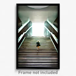 Pixel Art Poster - Humongous Stair (8 Bit Psychedelic Trippy Video Game Print)