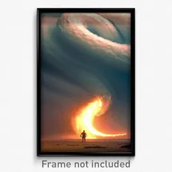 Pixel Art Poster - Warm Hurricane (8 Bit Psychedelic Trippy Video Game Print)