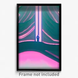 Pixel Art Poster - Wavy Empire (8 Bit Psychedelic Trippy Weird Video Game Print)