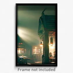 Pixel Art Poster - Murky Tavern (8 Bit Psychedelic Trippy Video Game Print)