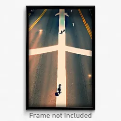 Pixel Art Poster - All Over The Place Crossroad (8 Bit Video Game Print)