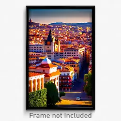 Pixel Art Poster - Unimaginable Spanish City (8 Bit Video Game Print)