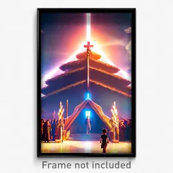 Pixel Art Poster - Wonderful Ark (8 Bit Psychedelic Trippy Video Game Print)