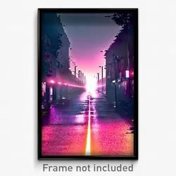 Pixel Art Poster - Infamous Lane (8 Bit Psychedelic Trippy Video Game Print)