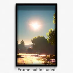 Pixel Art Poster - Sunny Clearing (8 Bit Psychedelic Trippy Video Game Print)