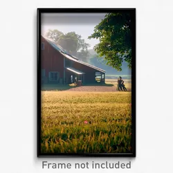 Pixel Art Poster - Esteemed Farmstead (8 Bit Psychedelic Video Game Print)
