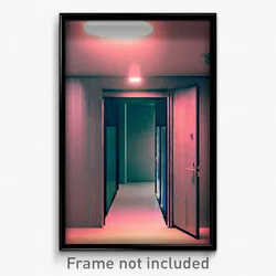 Pixel Art Poster - Basic Door (8 Bit Psychedelic Trippy Weird Video Game Print)