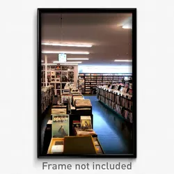 Pixel Art Poster - Subtle Record Store (8 Bit Psychedelic Video Game Print)