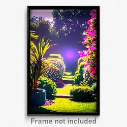 Pixel Art Poster - Tall Garden (8 Bit Psychedelic Trippy Weird Video Game Print)