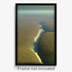 Pixel Art Poster - Giant Flood Plain (8 Bit Psychedelic Trippy Video Game Print)
