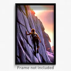 Pixel Art Poster - Outlandish Climb (8 Bit Psychedelic Trippy Video Game Print)