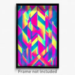 Pixel Art Poster - Kaleidoscopic Heights (8 Bit Psychedelic Video Game Print)