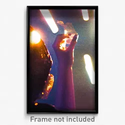 Pixel Art Poster - Flickering Plastic (8 Bit Psychedelic Video Game Print)