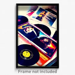 Pixel Art Poster - Grandiose Vinyl Record (8 Bit Psychedelic Video Game Print)