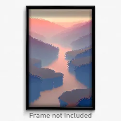 Pixel Art Poster - Vast Meander (8 Bit Psychedelic Trippy Video Game Print)