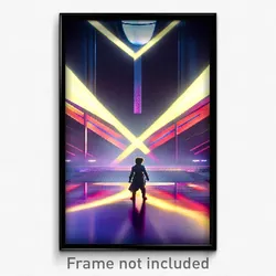Pixel Art Poster - Amazing Reaches (8 Bit Psychedelic Trippy Video Game Print)