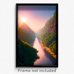Pixel Art Poster - Narrow Meander (8 Bit Psychedelic Trippy Video Game Print)